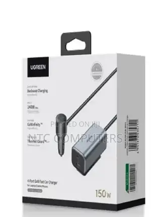 Ugreen 150w 4-Port Gan Fast Car Charger E706