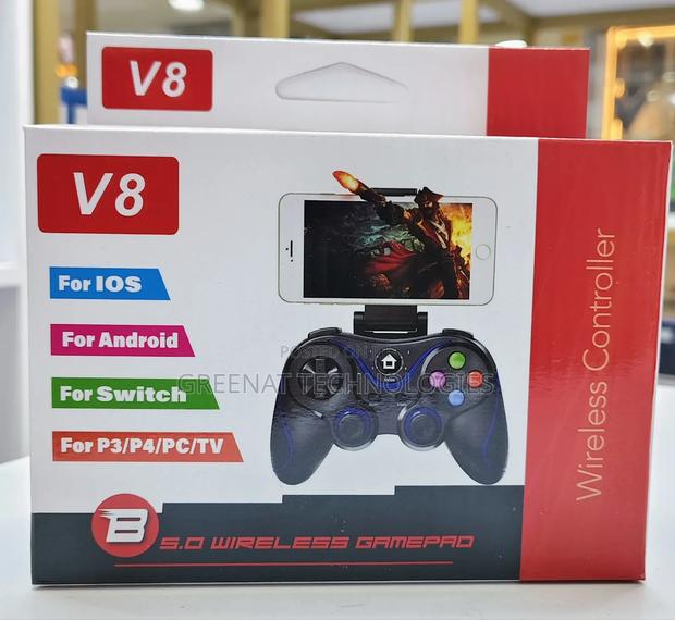 V8 Wireless Bluetooth Game Controller With Smartphone Holder - thumbnail 2