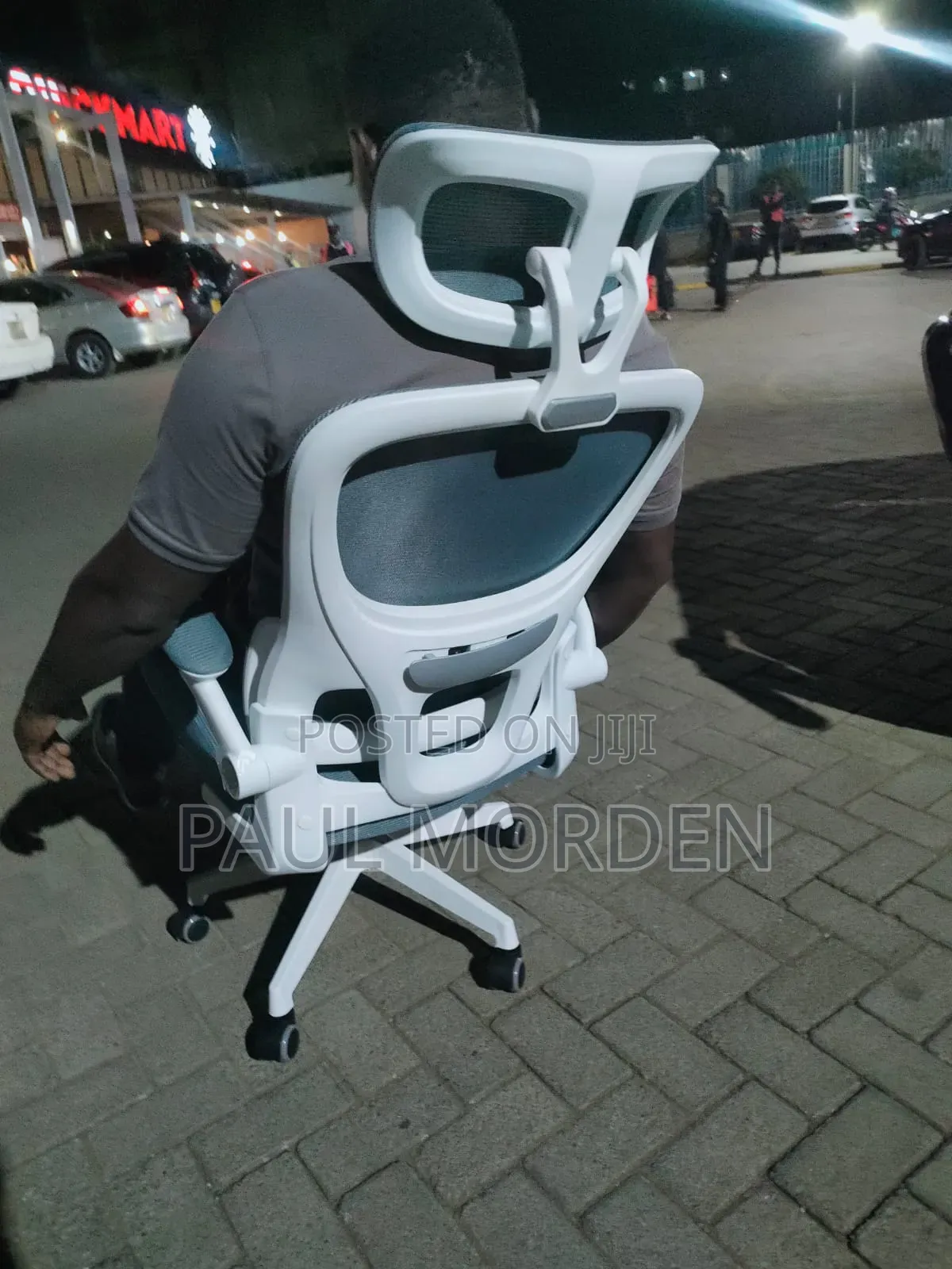 Heavy Office White Gray Office Chair