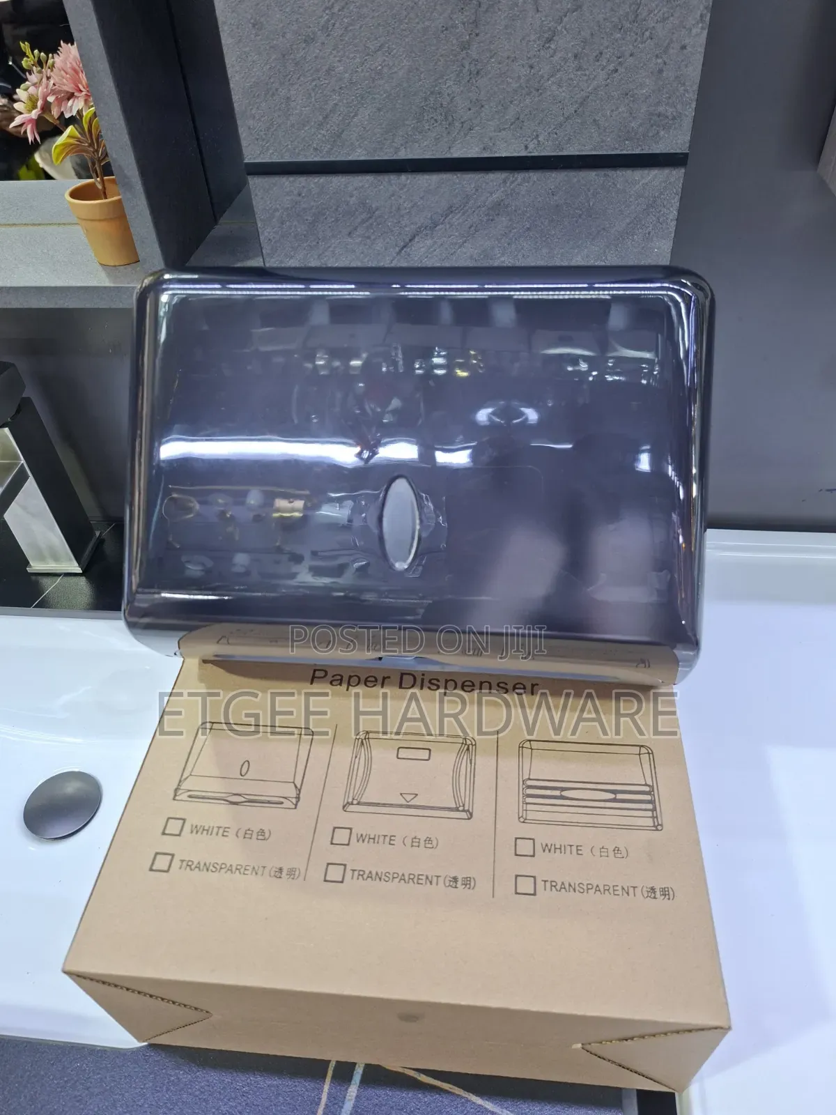 Black Clear Hand Paper Towel Dispenser E