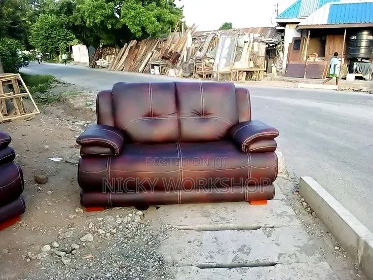 Brown 2 Seater Leather Sofa