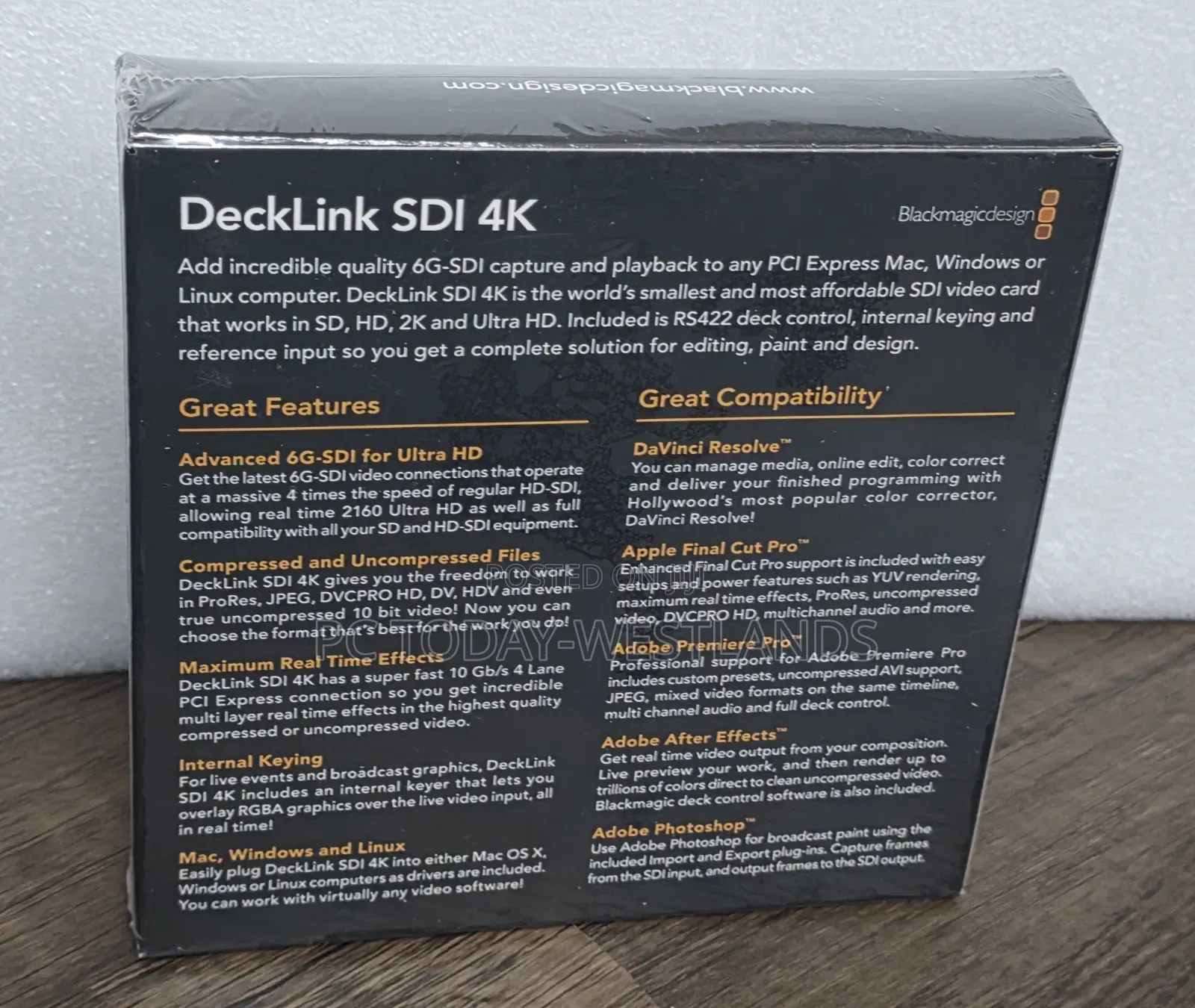 Blackmagic Design Decklink Sdi Capture Playback (In Stock)