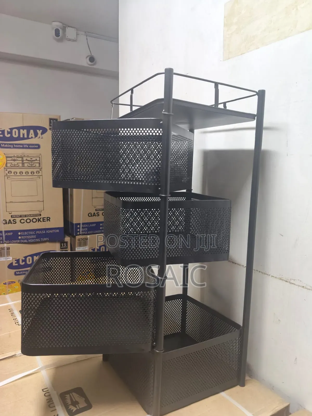 5 Layer Round Mettalic Fruits Rack