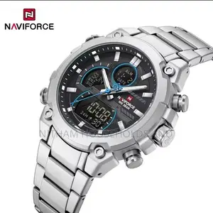 Naviforce Nf9278 Men’S Analog Digital Silver Stainless Steel Watch