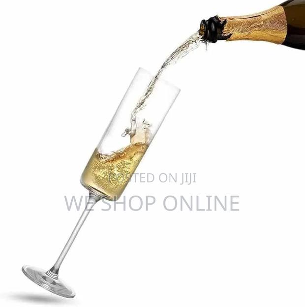 175ml Quality Cylindrical Champagne Flute Glass Per Set of 6