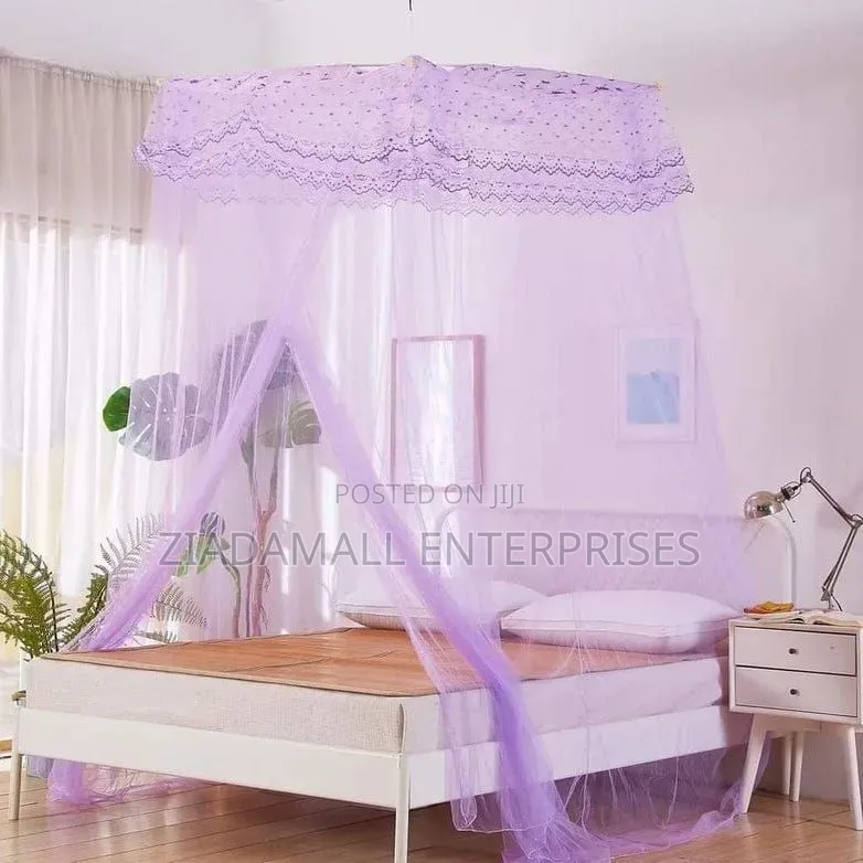 Double Decker Purple Mosque Net Size 4*6