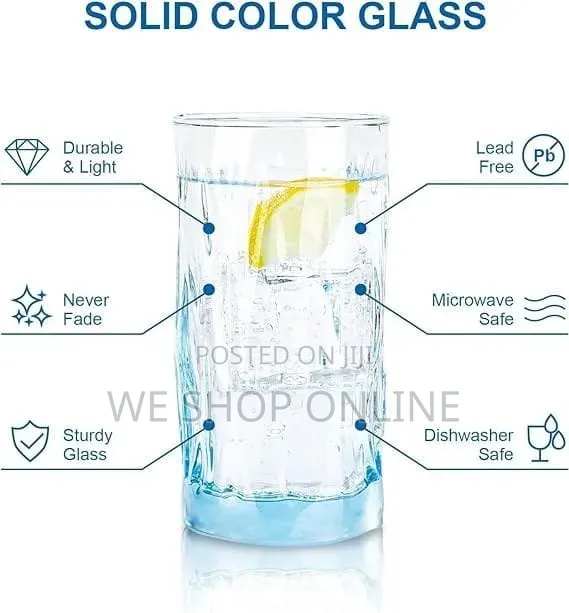 580ml Quality Hb Blue Glass Per Set of 6