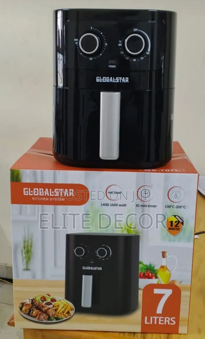 7 Litres Globalstar Airfryer Digital Air Fryer With Nob