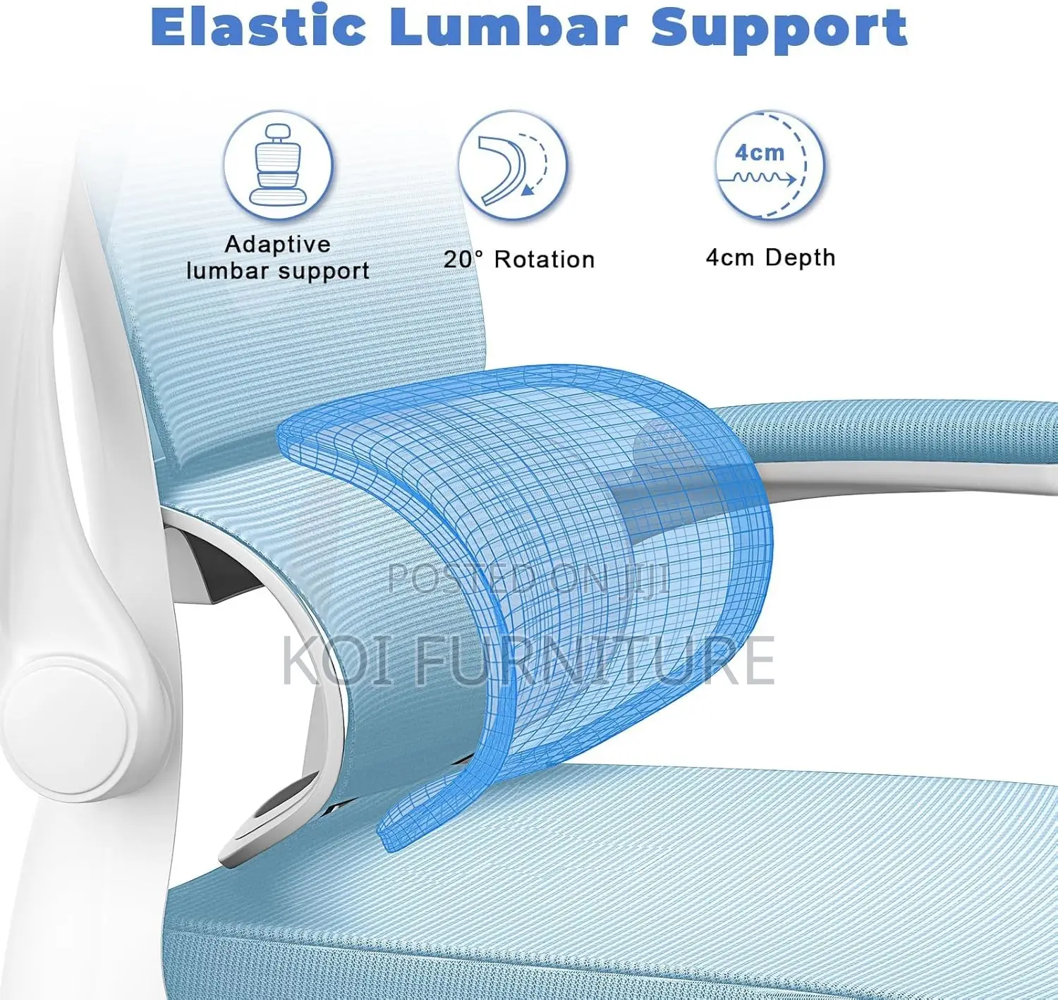 Office Chairs; Executive Orthopedic High Fabric Office Chair