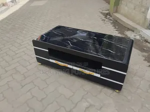 Monarch Black Coffee Table With Black Marble Top