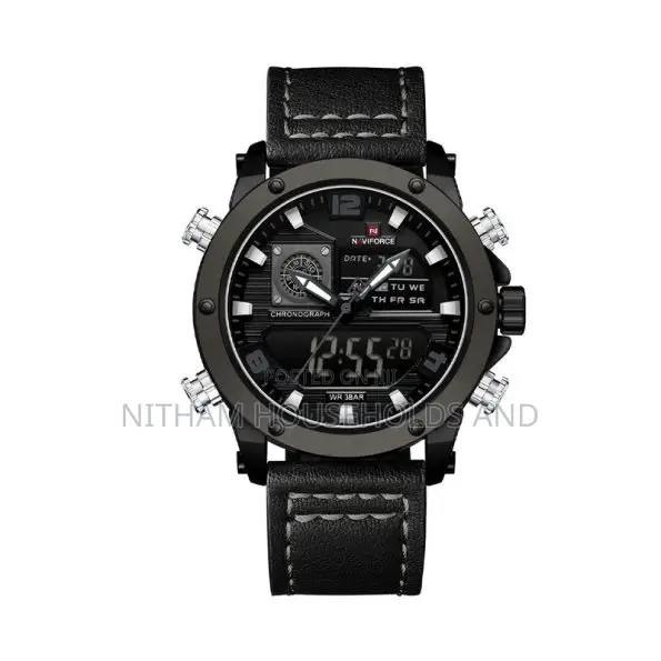 Naviforce Nf9236 Chronograph Brown Leather Watch for Men