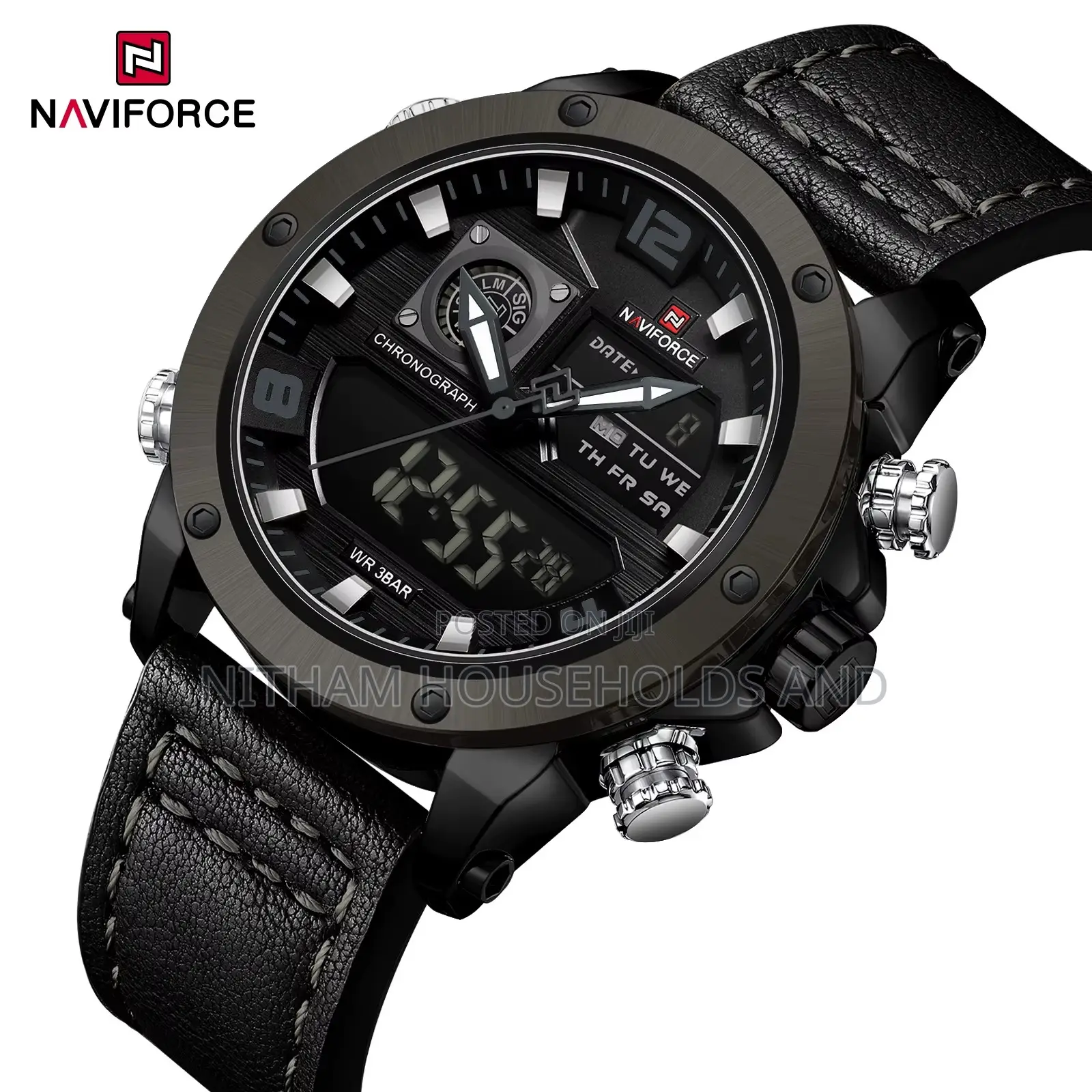 Naviforce Nf9236 Chronograph Brown Leather Watch for Men