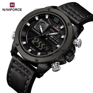 Naviforce Nf9236 Chronograph Brown Leather Watch for Men