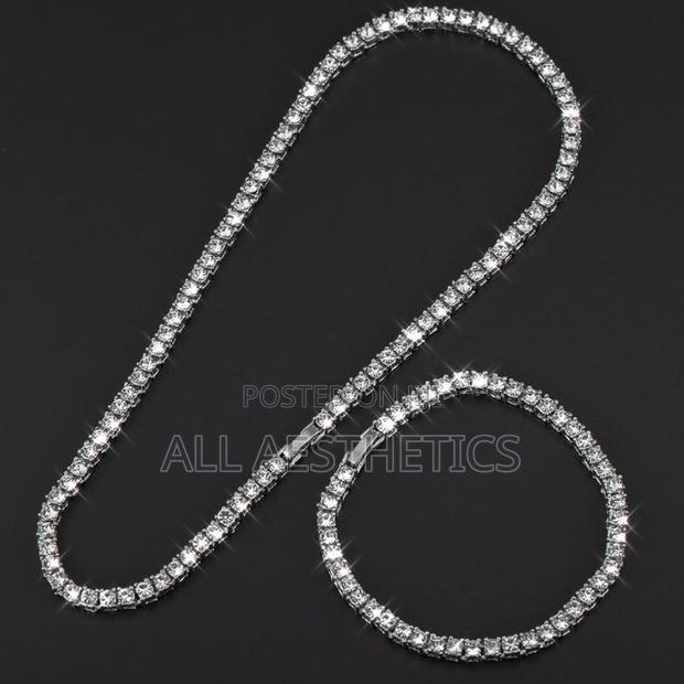 Two Piece Tennis Necklace and Bracelet
