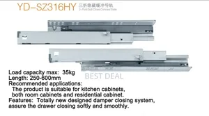 Undermount Drawer Rails Heavy Duty