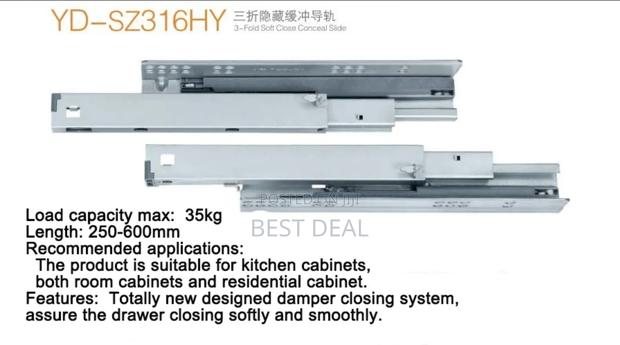 Undermount Drawer Rails Heavy Duty - thumbnail 3
