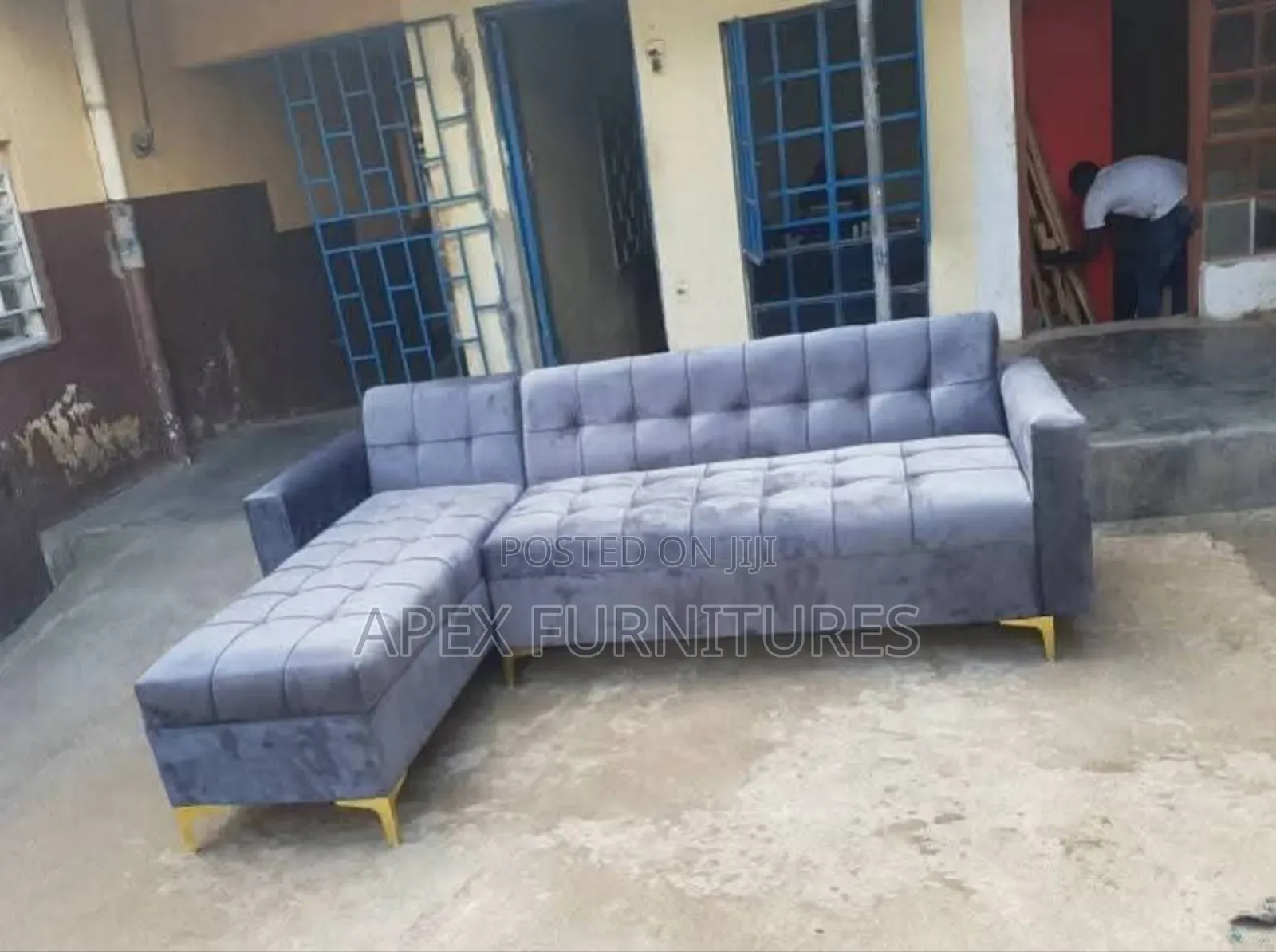 L Shaped 6 Seater Sofa Grey