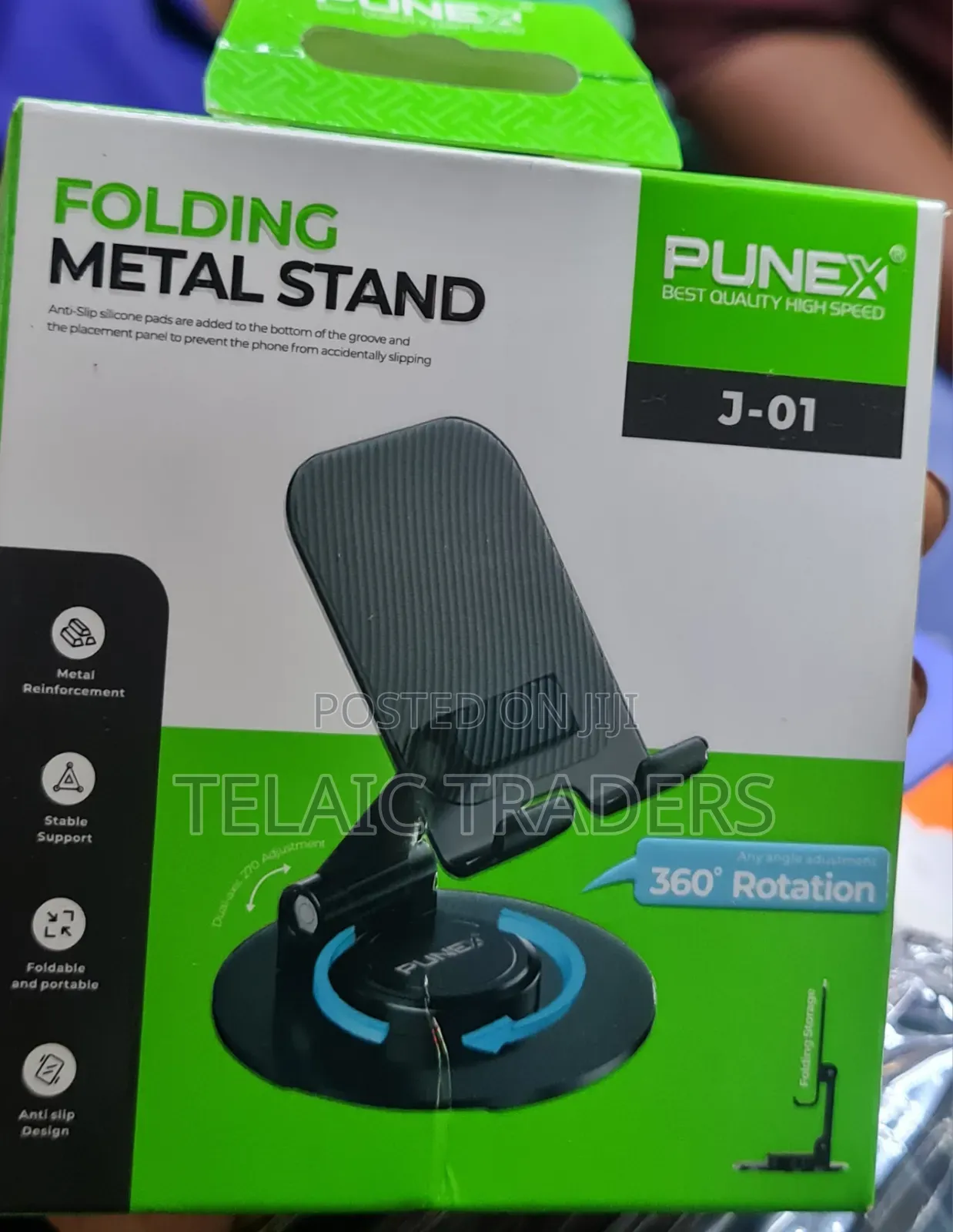 Metal Mobile Phone Desk Stand With 3600 Rotation