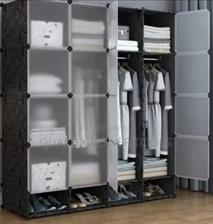 Portable 4- Column Plastic Wardrobes