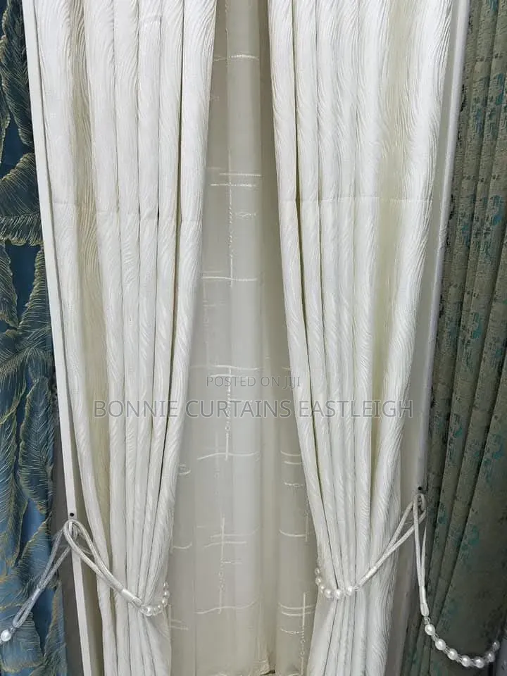 Nicely Curtains With Rings and White Plain Sheer
