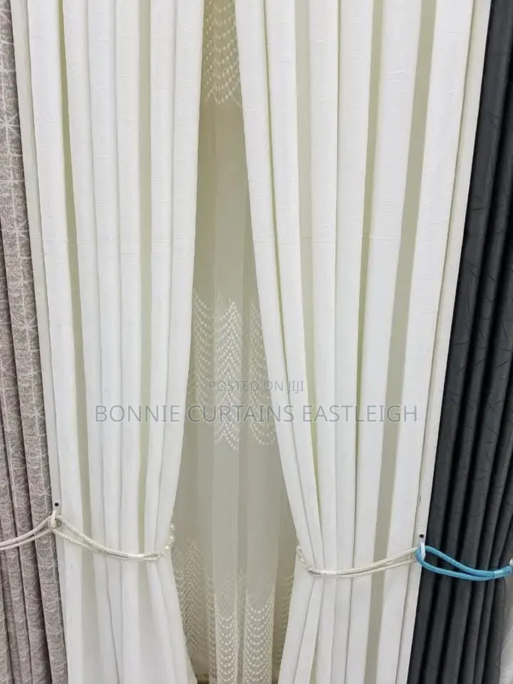 White Curtains With Hooks and Sheers