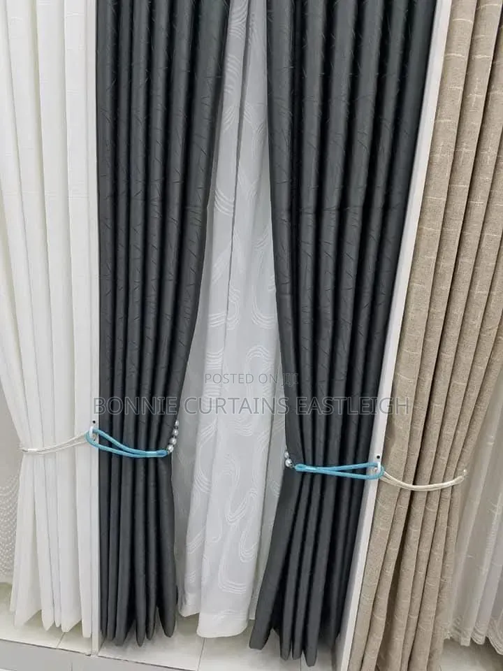 White Curtains With Hooks and Sheers