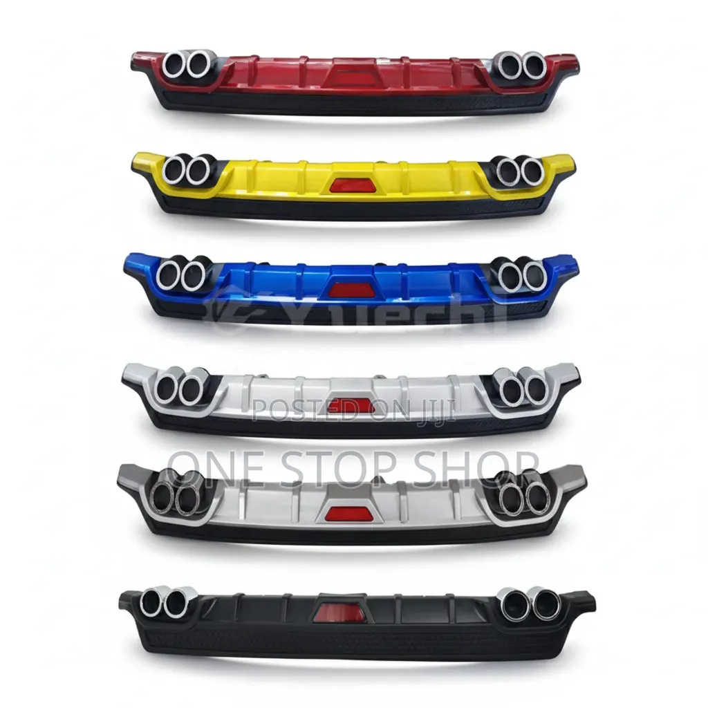 Different Colors Rear Diffuser With Faux Dual Exhaust Tip on Each Side
