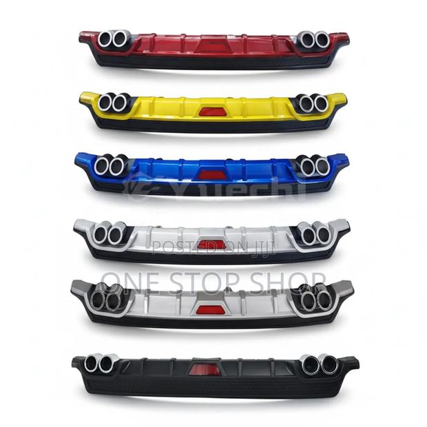 Different Colors Rear Diffuser With Faux Dual Exhaust Tip on Each Side