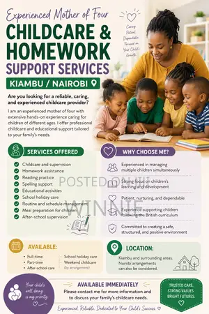 Childcare Homework Support Services – Kiambu / Nairobi