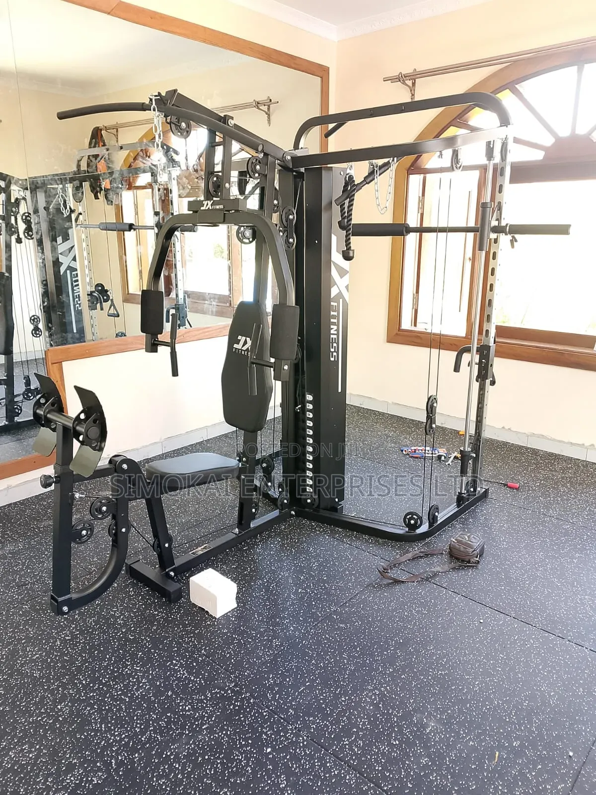 Multifunctional Smith Machine Bar Cable Crossover Multigym