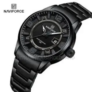 Naviforce Nf8044 Black Steel Watch for Men