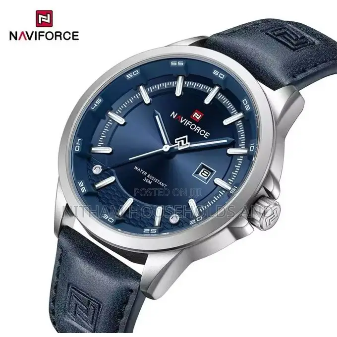 Naviforce Nf9248 Leather Watch Blue for Men