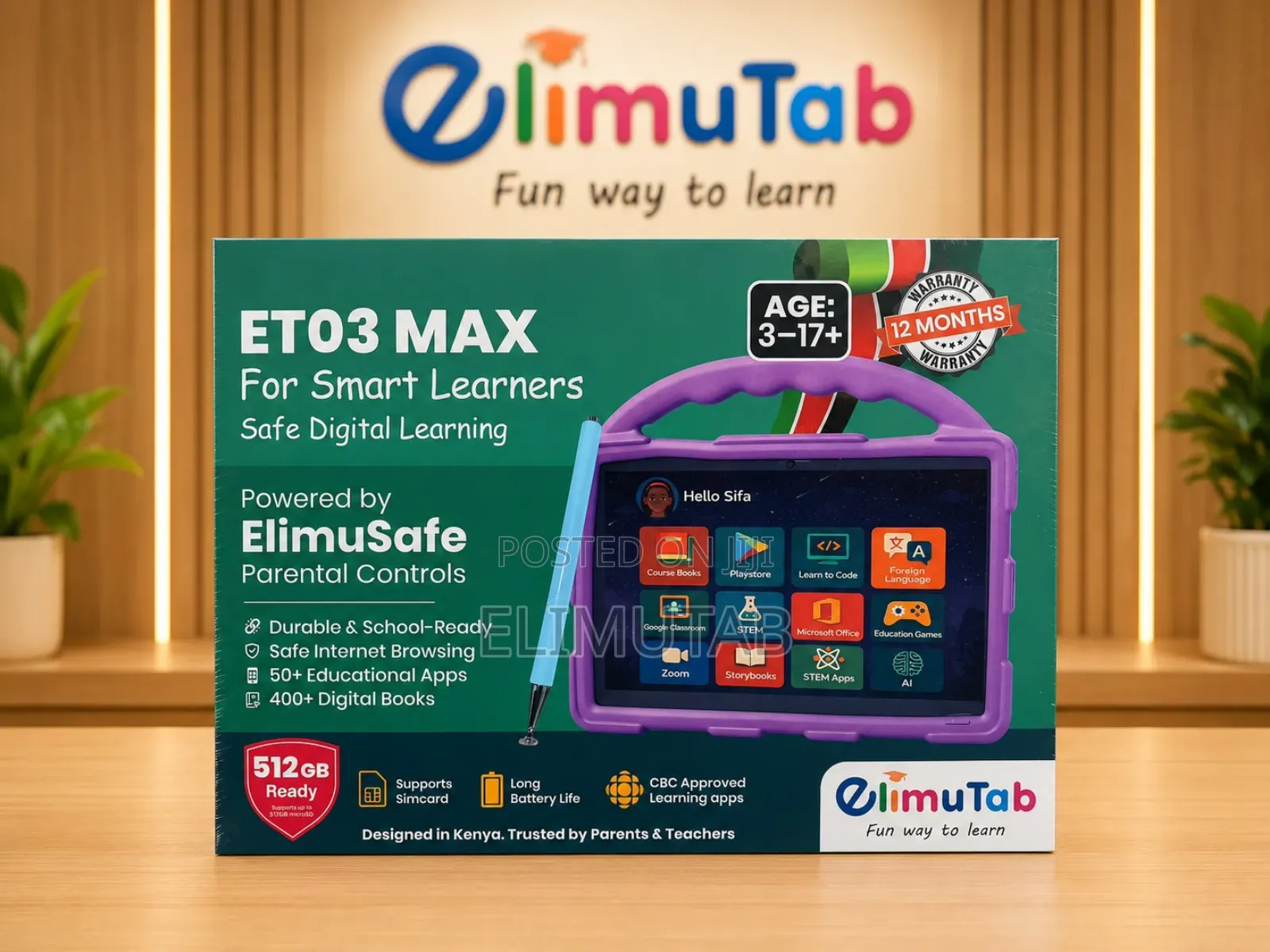 Elimutab Et03 Max Educational Tablet 512gb