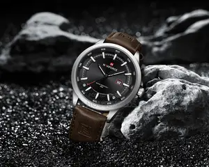 Naviforce Nf9248 Leather Watch Brown for Men