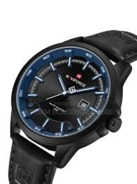 Naviforce Nf9248 Leather Watch Black for Men