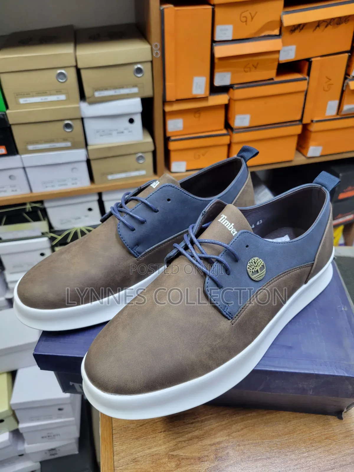★ Brown / Navy Blue Shoes | Premium Two-Tone Casual Footwear ✓