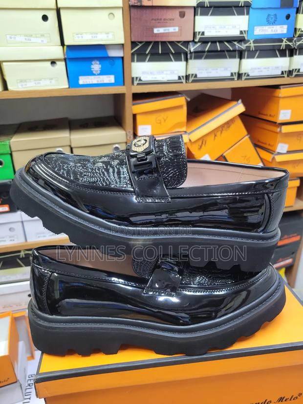 ★ High Quality Wet Look Black Shoes | Premium Glossy Forma ✓ - thumbnail 2