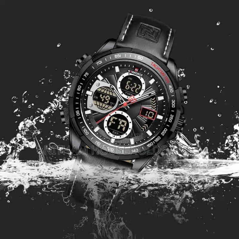 Naviforce Nf9197 Quartz Leather Business Watch for Men