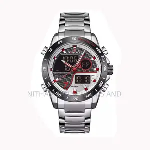 Naviforce Nf9171 Dual Time Stainless Steel Watch for Men