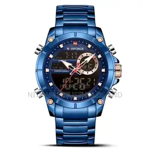 Naviforce Nf9163 Military Sports Stainless Steel Watch for Men Blue