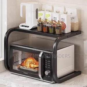 *1 Tier Metallic Microwave Organizer Shelf / Stand*