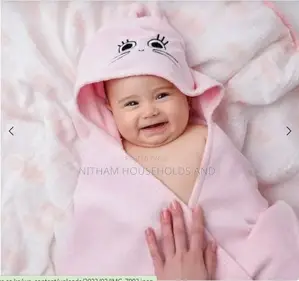 Baby Hooded Soft Towel With Cartoon Theme