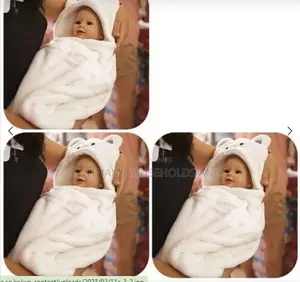 Baby Hooded Soft Towel With Cartoon Theme
