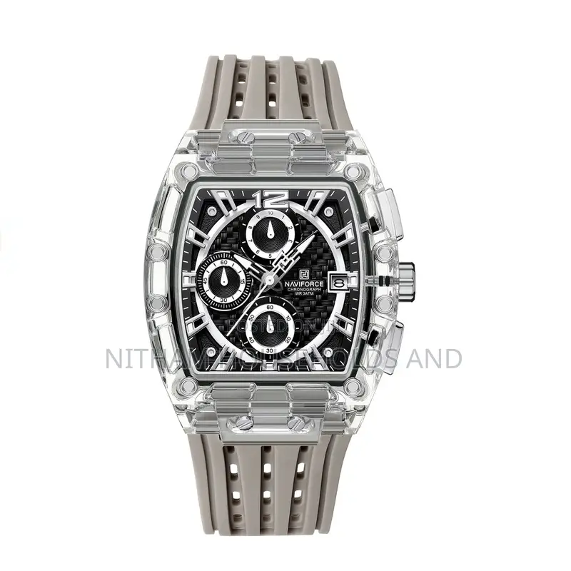 Naviforce Nf7105 Beige Silicone Watch for Men