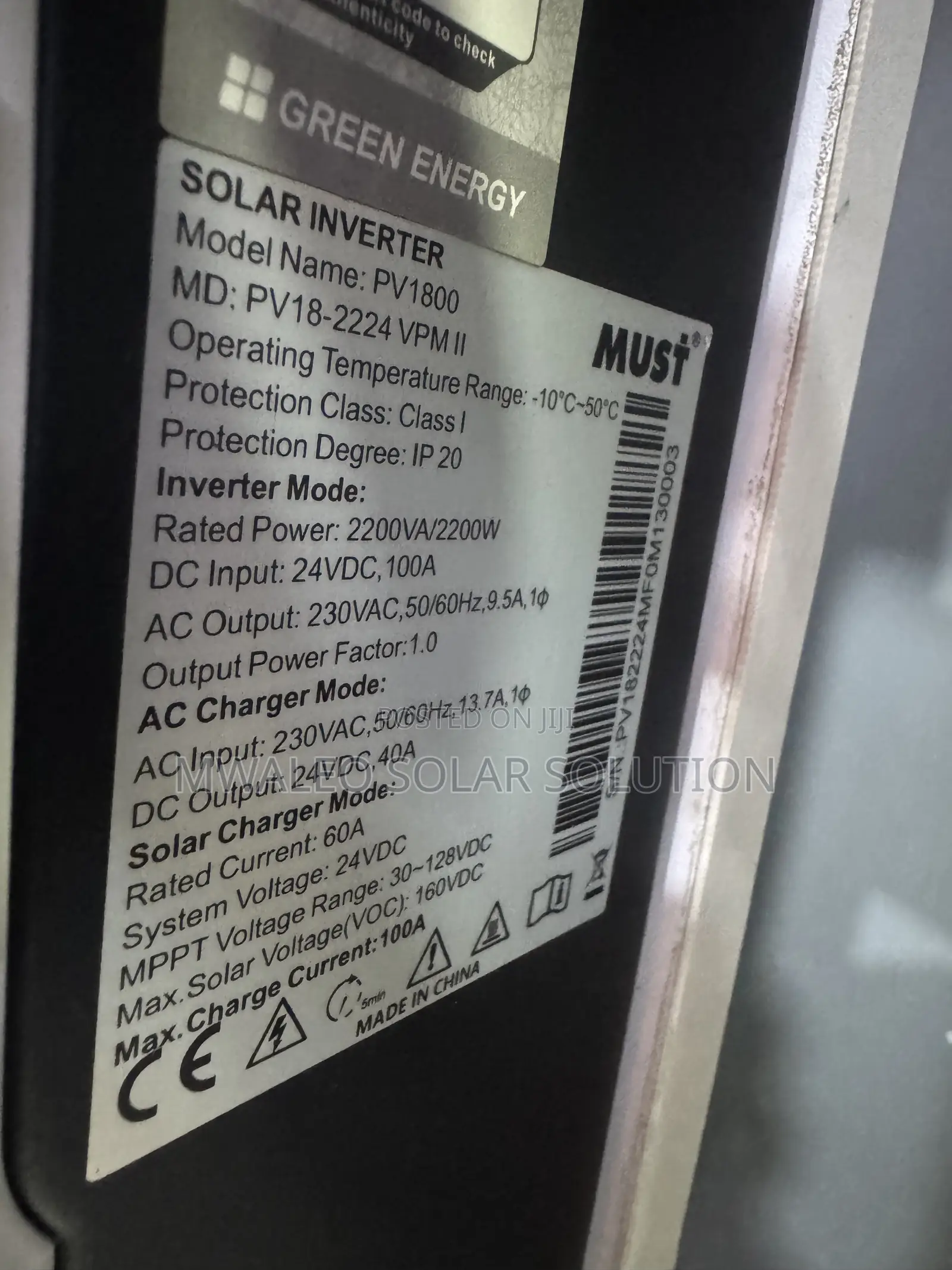 Must Inverter 2200watts 24vdc