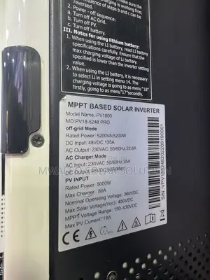 MPPT Based Solar Inverter Must 5200w 48v