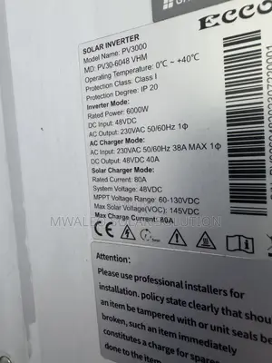 Solar Inverter Must 6000w 48vdc