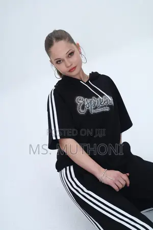 Girls 2 Piece Striped Wide Legs Hoodie Set (7-20 Yrs )