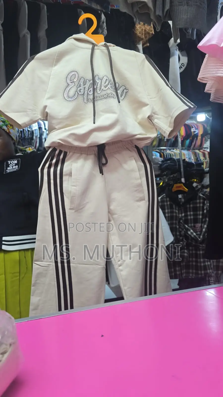 Girls 2 Piece Striped Wide Legs Hoodie Set (7-20 Yrs )