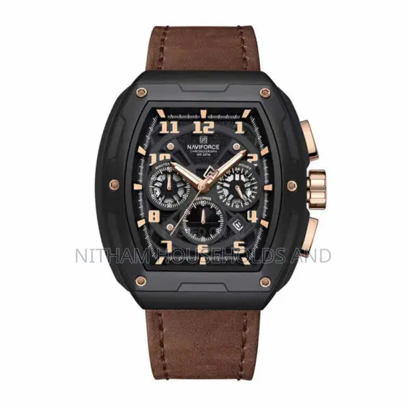 Naviforce Nf8053 Brown Chronograph Watch for Men